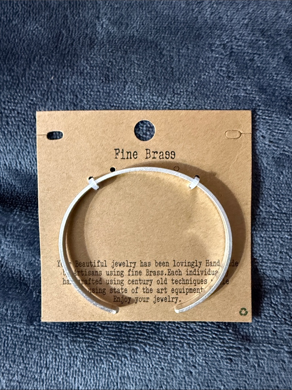 Fine Brass Cuff Bracelet with “She believed she could so she did” quote in black
